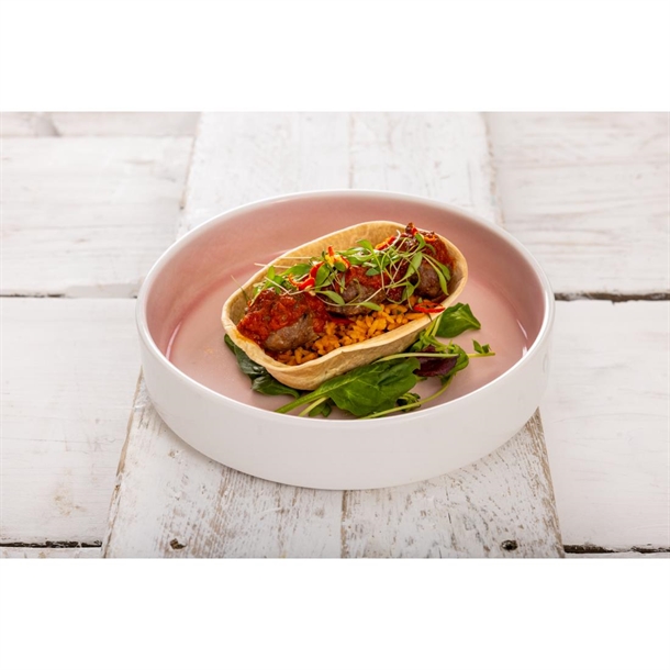 Olympia Fondant Bowl Pink - 215mm (4 Pack)