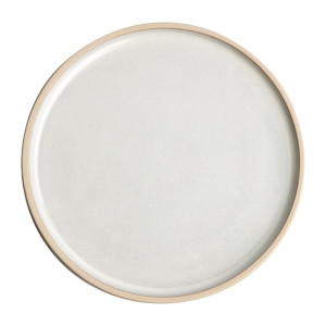 Olympia Canvas Flat Round Plate Murano White 180mm (6 Pack)