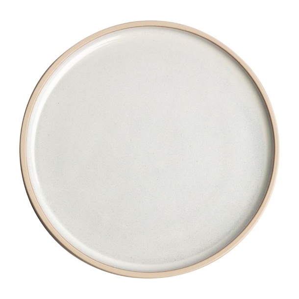 Olympia Canvas Flat Round Plate Murano White 180mm (6 Pack)