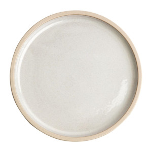 Olympia Canvas Flat Round Plate Murano White 250mm (6 Pack)