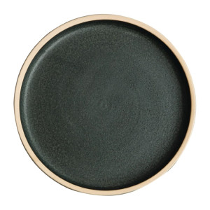 Olympia Canvas Flat Round Plate Green Verdigris 180mm (6 Pack)