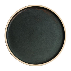 Olympia Canvas Flat Round Plate Green Verdigris 250mm (6 Pack)