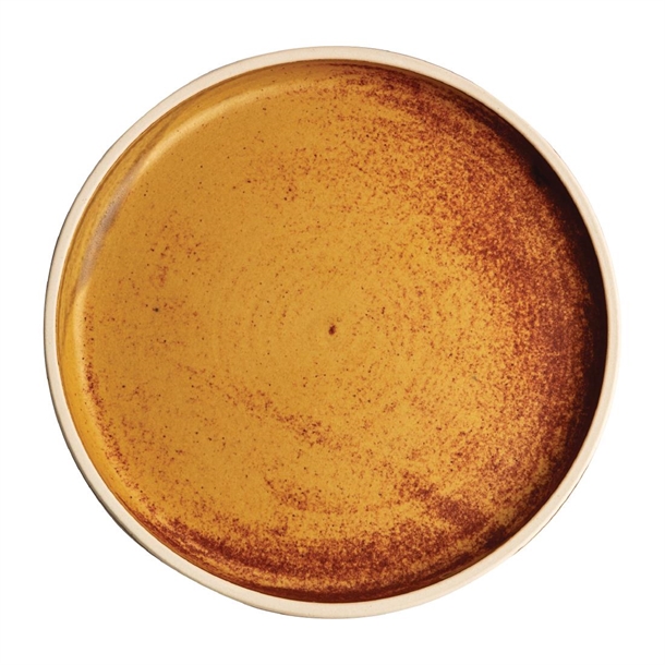 Olympia Canvas Flat Round Plate Sienna Rust 180mm (6 Pack)
