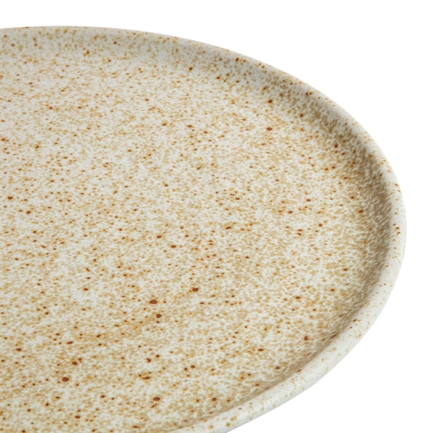 Olympia Canvas Small Rim Round Plate Wheat 265mm (6 Pack)