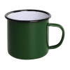 Olympia Enamel Mugs Green 350ml (Pack of 6)