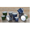 Olympia Enamel Mugs Green 350ml (Pack of 6)