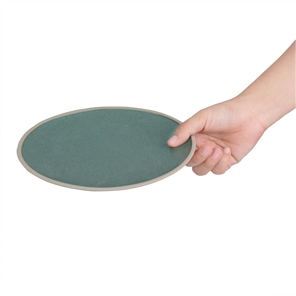Olympia Anello Green Raw Edge Plates 205mm (6 Pack)