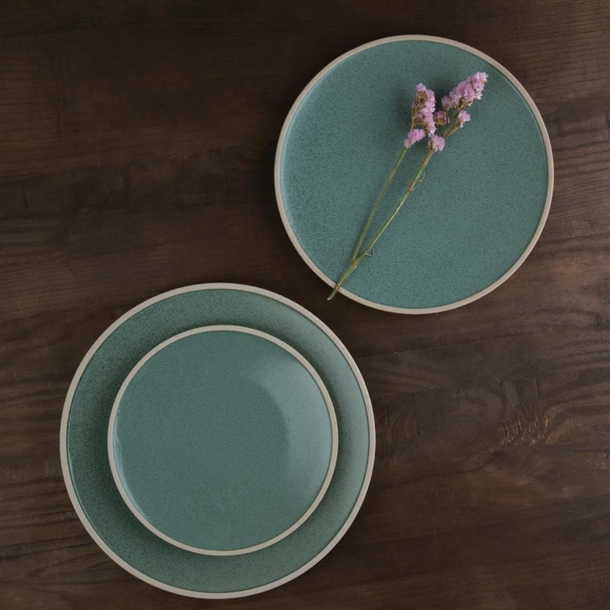 Olympia Anello Green Raw Edge Plates 205mm (6 Pack)