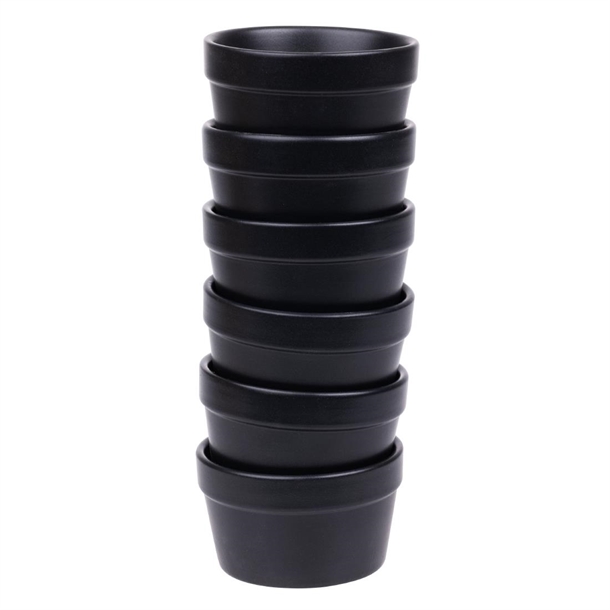 Olympia Mediterranean Ramekins Black 77mm (6 Pack)