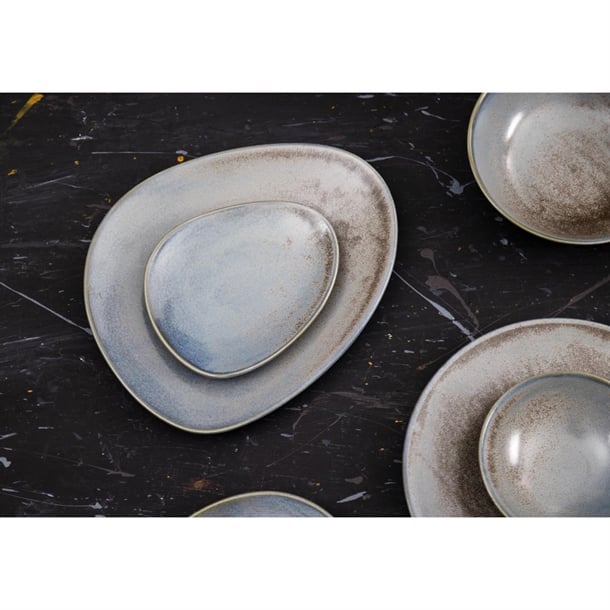 Olympia Ember Blue Low Coupe Bowls 230mm (4 Pack)