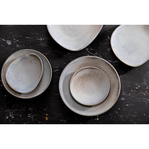 Olympia Ember Blue Triangle Plates 308mm (4 Pack)