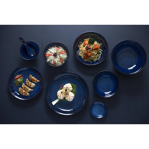 Olympia Luna Midnight Blue Coupe Plates 205mm (4 Pack)