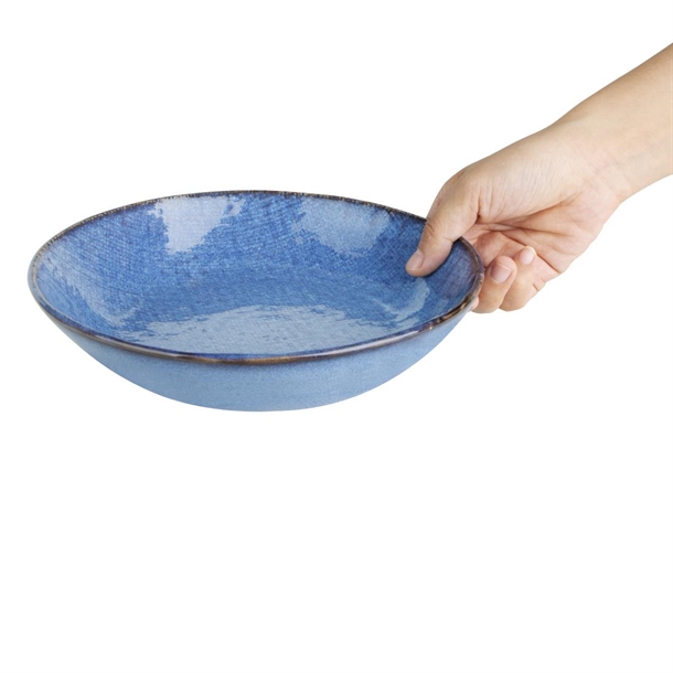 Olympia Denim Blue Coupe Bowls 220mm (6 Pack)