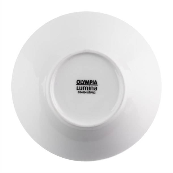 Olympia Lumina Oval Sloping Bowls White 148mm (6 Pack)