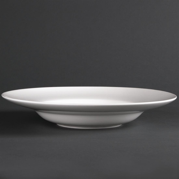 Olympia Lumina Pasta or Soup Bowls White 205mm (6 Pack)