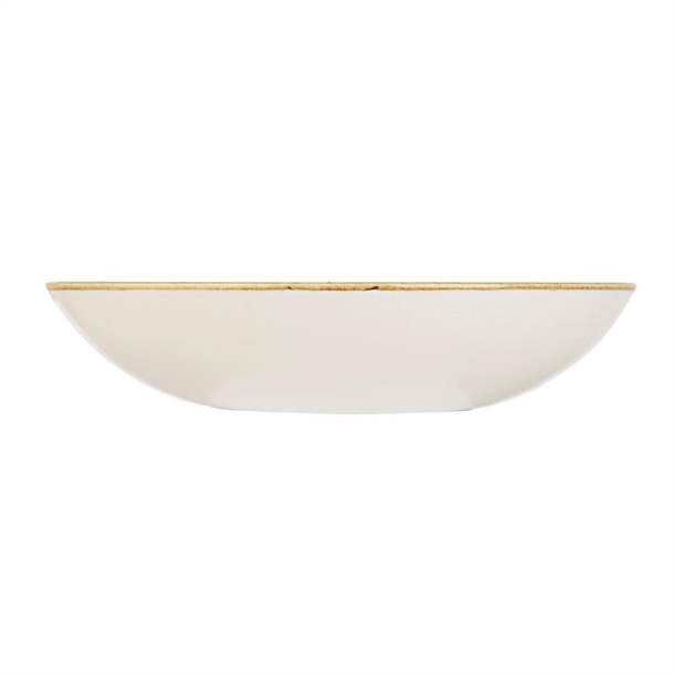 Churchill Stonecast Round Coupe Bowl Mustard Seed Yellow 248mm