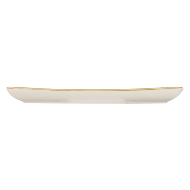 Churchill Stonecast Rectangular Plate Mustard Seed Yellow 350 x 185mm