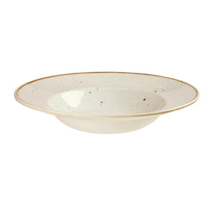 Churchill Stonecast Round Wide Rim Bowl Barley White 280mm