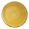 Churchill Stonecast Round Coupe Plate Mustard Seed Yellow 288mm