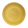 Churchill Stonecast Round Coupe Plate Mustard Seed Yellow 260mm