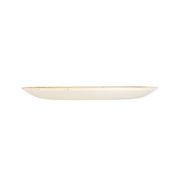 Churchill Stonecast Round Coupe Plate Mustard Seed Yellow 260mm