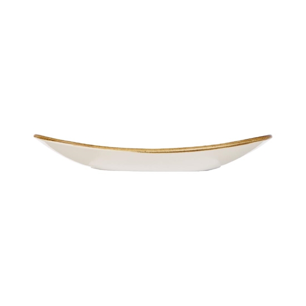 Churchill Stonecast Barley White Oval Coupe Plate 192 x 160mm