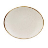 Churchill Stonecast Barley White Oval Coupe Plate 192 x 160mm