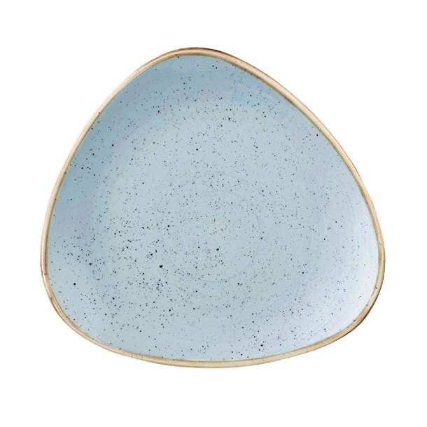 Churchill Stonecast Duck Egg Blue Triangular Plate 192mm