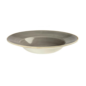 Churchill Stonecast Round Wide Rim Bowl Peppercorn Grey 240mm