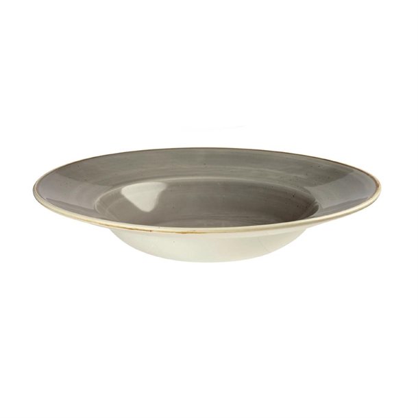 Churchill Stonecast Round Wide Rim Bowl Peppercorn Grey 240mm