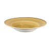 Churchill Stonecast Round Wide Rim Bowl Mustard Seed Yellow 240mm