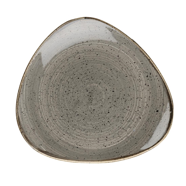 Churchill Stonecast Triangle Plate Peppercorn Grey 315mm (6 Pack)