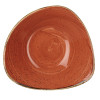 Churchill Stonecast Triangle Bowl Spiced Orange 185mm (12 Pack)