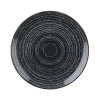 Churchill Studio Prints Homespun Charcoal Black Coupe Plate 165mm (Pack of 12)