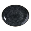 Churchill Studio Prints Homespun Charcoal Black Large Oval Coupe Plate 270 x 299mm