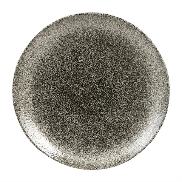 Churchill Studio Prints Raku Round Coupe Plates Quartz Black 217mm (12 Pack)