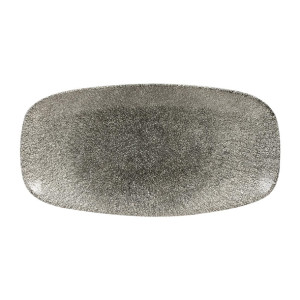 Churchill Studio Prints Raku Rectangular Plates Quartz Black 298mm (12 Pack)