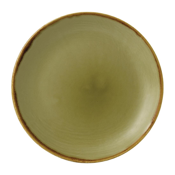 Dudson Harvest Round Coupe Plates Green 165mm (12 Pack)