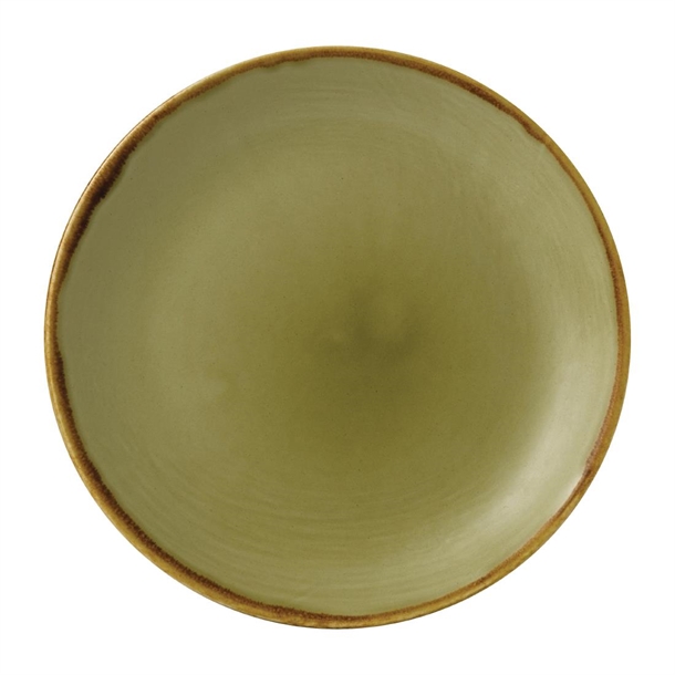 Dudson Harvest Round Coupe Plates Green 288mm (12 Pack)