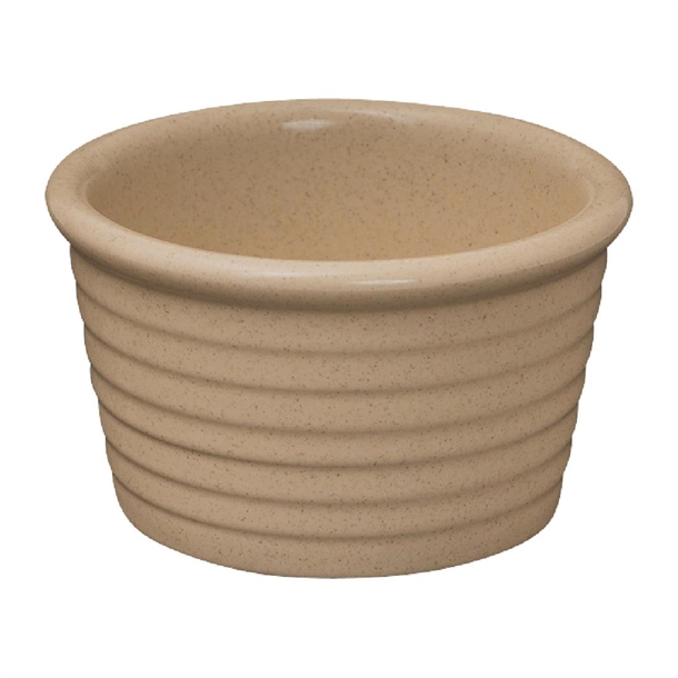 Zuma Sand Ribbed Ramekins 85mm (6 Pack)