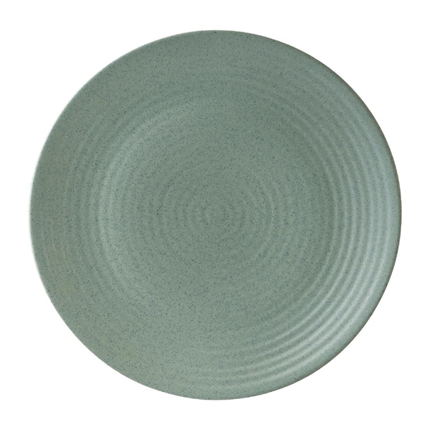 Zuma Mint Ribbed Coupe Plates 265mm (6 Pack)