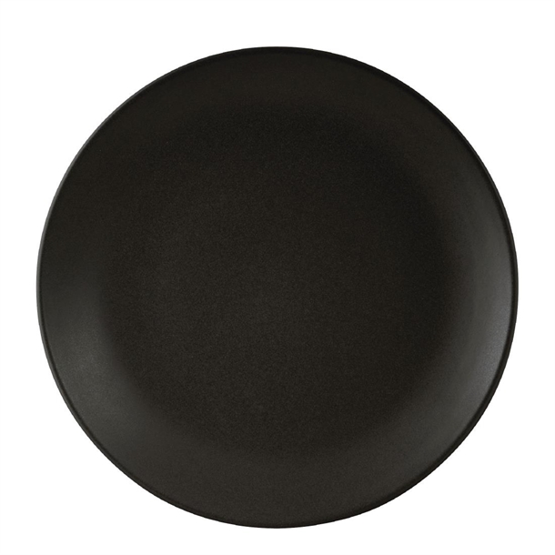 Zuma Charcoal Round Coupe Plates 310mm (3 Pack)