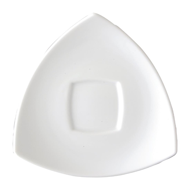 Royal Porcelain Chelsea Triangular Saucers with Square Well 150mm (48 Pack)