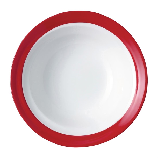Royal Porcelain Maxadura Resonate Red Band Sweet/Fruit Bowl 300ml 170mm (12 Pack)
