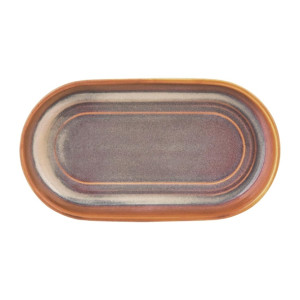 Tablekraft Urban Loft Oval Platters Auburn 180mm (4 Pack)