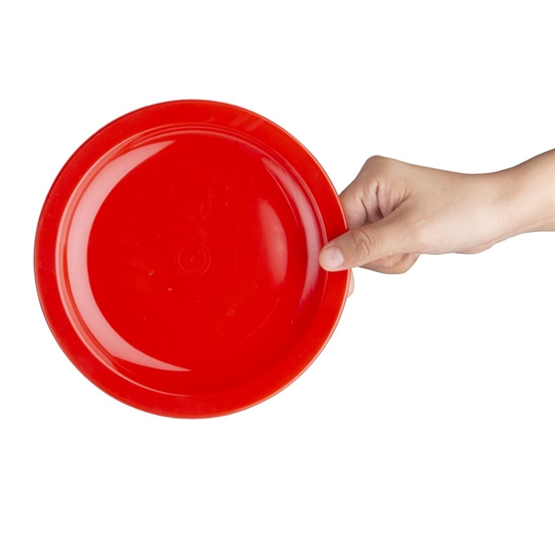 Olympia Kristallon Polypropylene Plates Red 174mm (12 Pack)