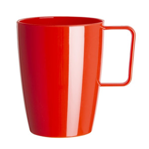 Olympia Kristallon Polycarbonate Handled Cups Red 284ml (12 Pack)