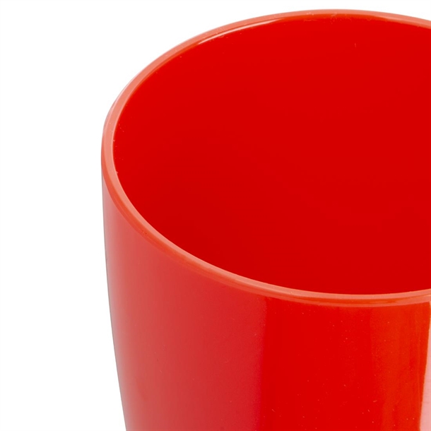 Olympia Kristallon Polycarbonate Handled Cups Red 284ml (12 Pack)