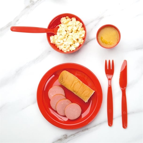 Olympia Kristallon Polycarbonate Bowls Red 102mm (12 Pack)