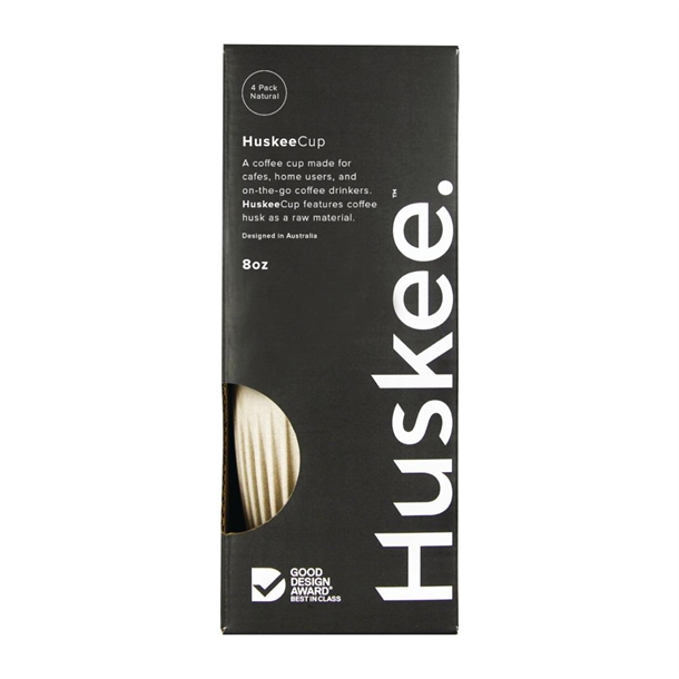 HuskeeCup Cup 8oz 289ml Natural (4 Pack)